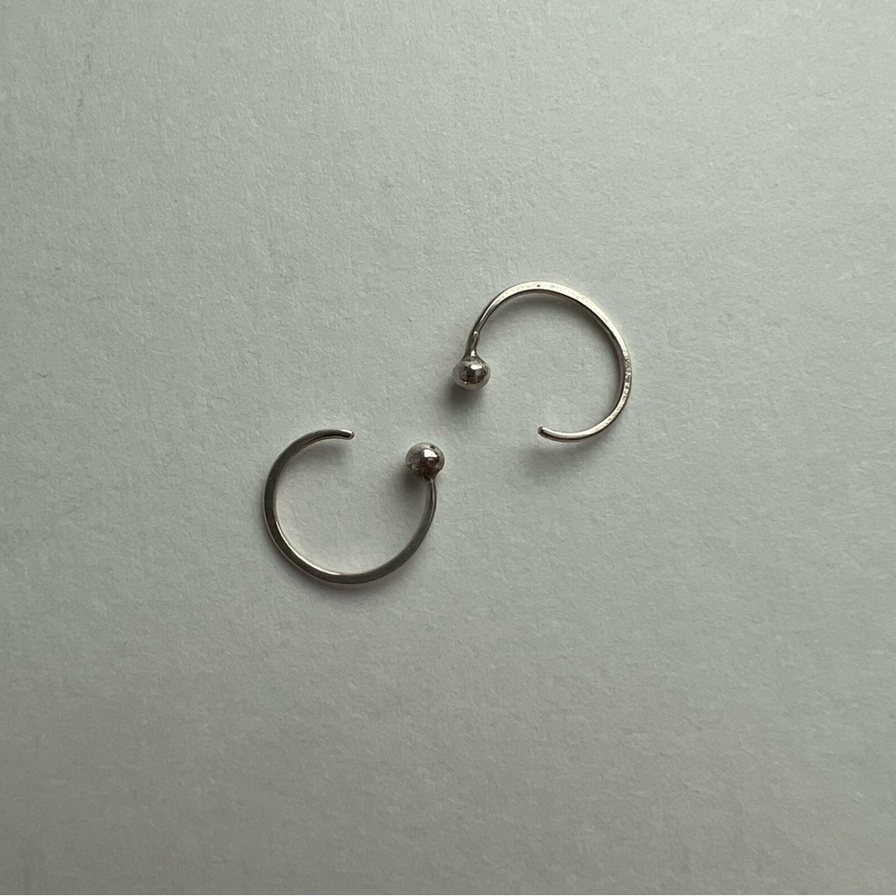 Sterling Silver Open Hoop Earrings